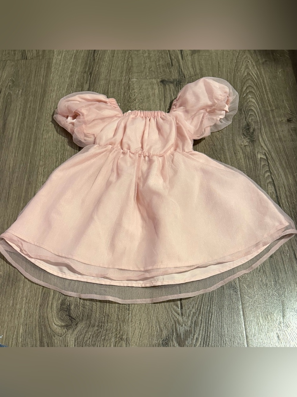 Habitual Pink Tulle Dress with Black Velvet Bow 18m Baby Toddler Girl - Picture 3 of 4